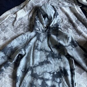 Tie Die Grey and Black Hoodie